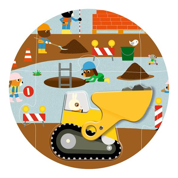 Djeco puzzle géant - Le chantier - 12+5 mcx