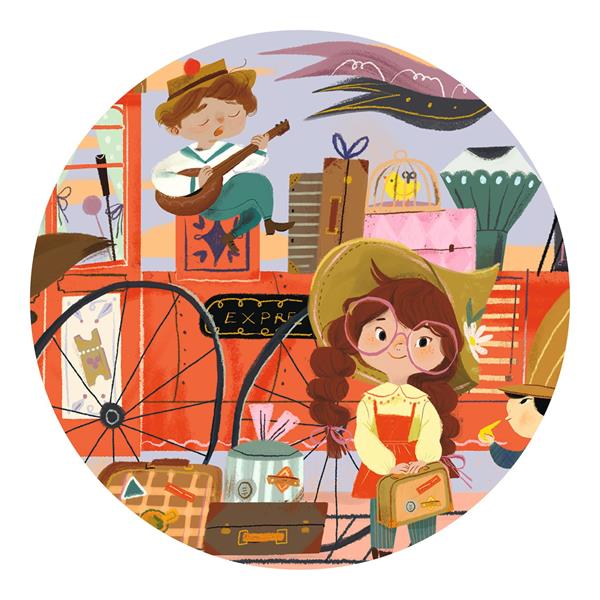 Djeco puzzle silhouette - Le voyage de Mia - 36 mcx
