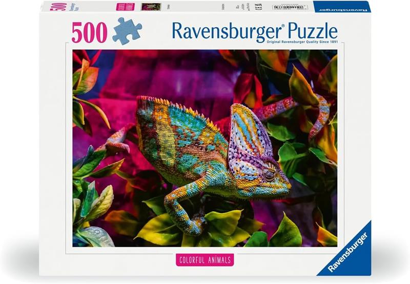Ravensburger Puzzle - Colorful animals : Chameleon - 500 Pieces
