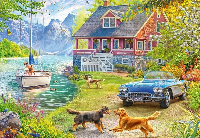 Ravensburger Puzzle - Summer Lake House - 200 Pieces XL