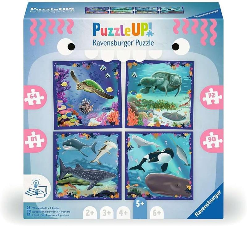 Ravensburger Puzzle Up - Ocean Life - 64/72/81/90 Pieces