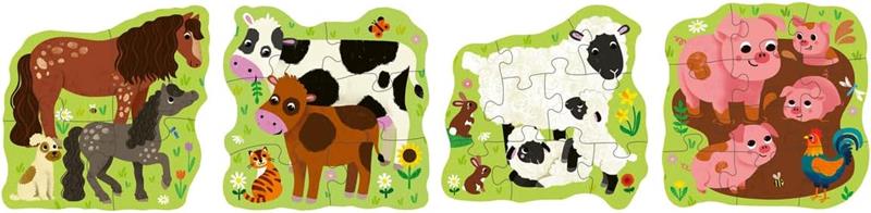Casse-tête Ravensburger Puzzle Up - Les animaux de la ferme - 4/6/8/10 pièces