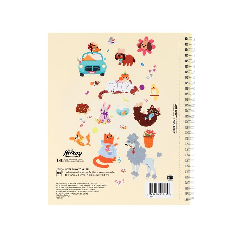 Cahier de notes à spirale Hilroy – Pique-nique de chats
