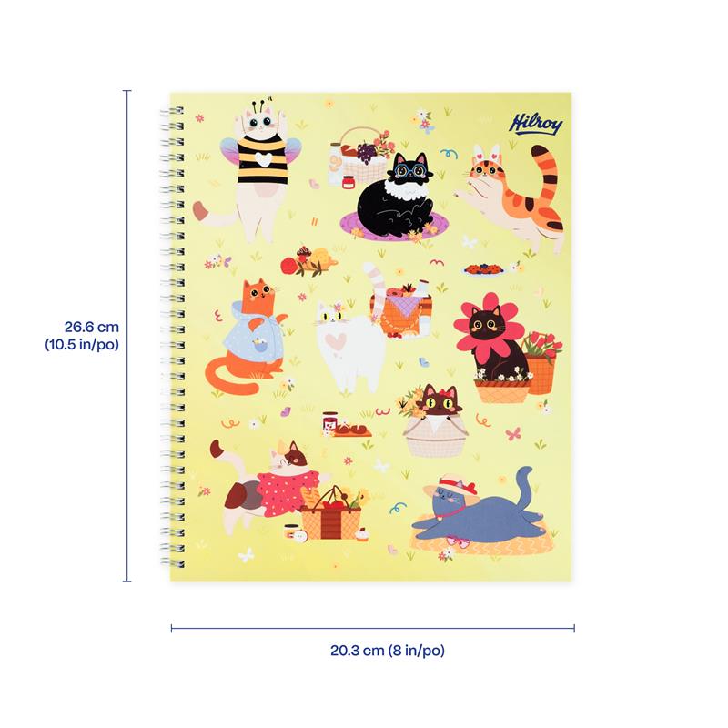 Cahier de notes à spirale Hilroy – Pique-nique de chats