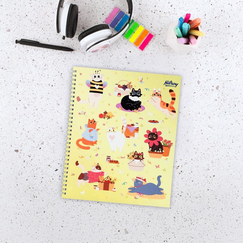 Cahier de notes à spirale Hilroy – Pique-nique de chats
