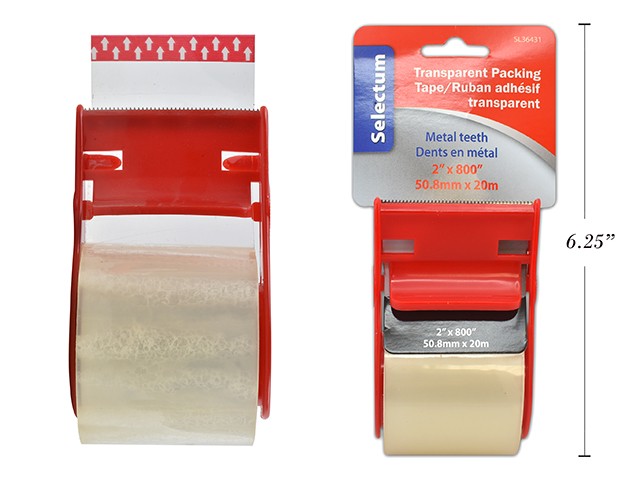 Transparent Tape with Dispenser – 20 meters