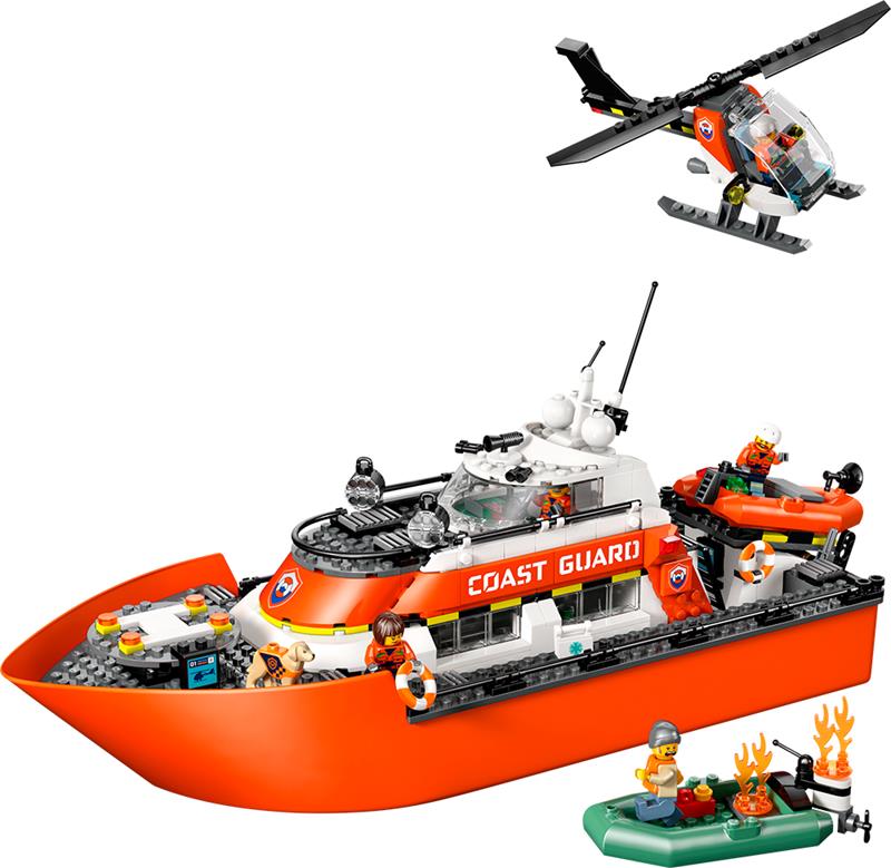 LEGO City - Le bateau de sauvetage et l'hélicoptère des garde-côtes