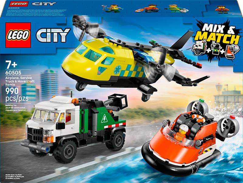 LEGO City - Airplane, Service Truck & Hovercraft Remix
