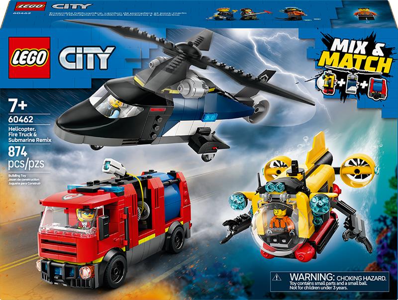 LEGO City - Helicopter, Fire Truck & Submarine Remix