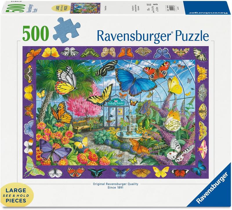 Casse-tête Ravensburger - Le jardin des papillons - 500 pièces