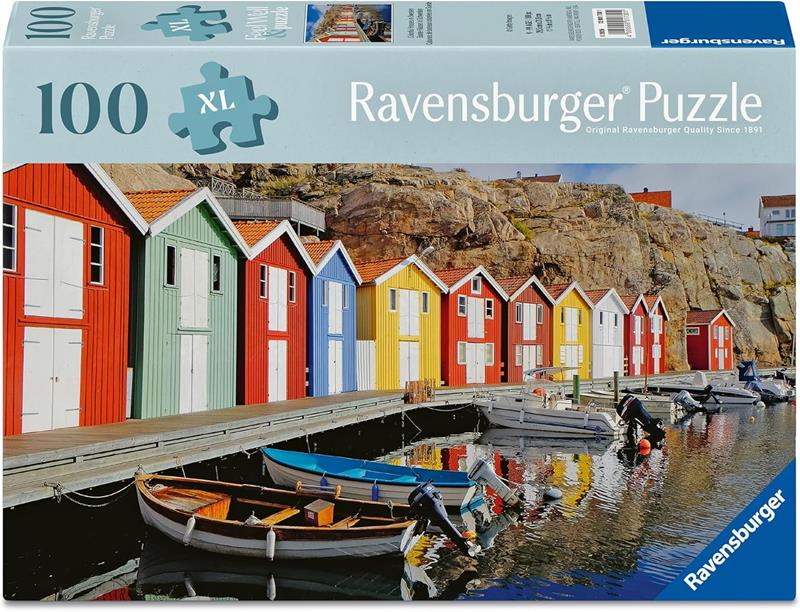 Ravensburger Puzzle – Colorful Houses in Sweden – 100 XL Pieces