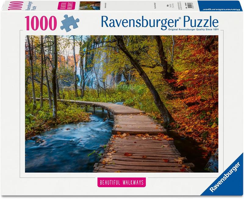 Casse-tête Ravensburger - Chemin de bois en automne - 1000 pièces