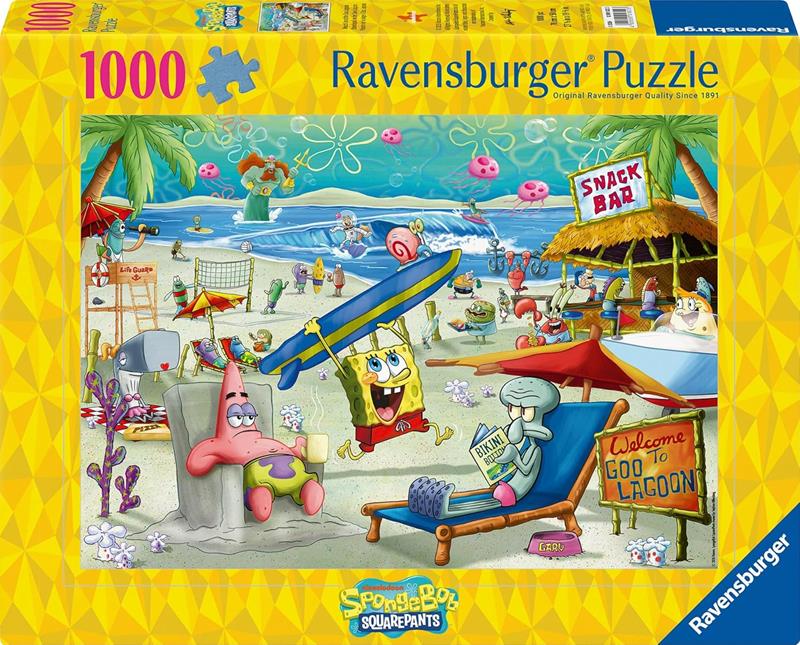 Casse-tête Ravensburger - Plaisirs à Goo Lagoon Bob l'éponge - 1000 pièces