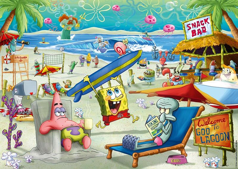Casse-tête Ravensburger - Plaisirs à Goo Lagoon Bob l'éponge - 1000 pièces