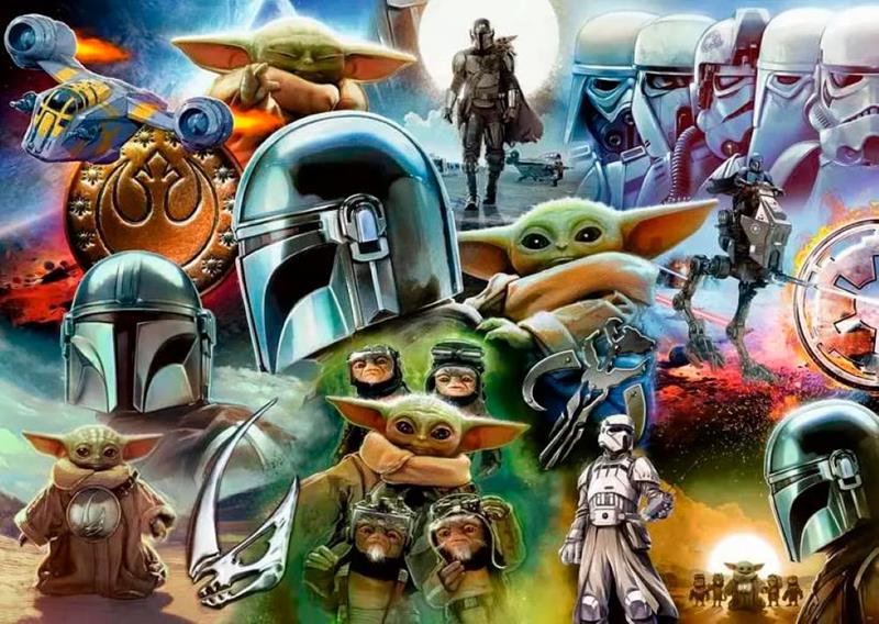Casse-tête Ravensburger - Star Wars : Mandolorian et Grogu - 1000 pièces