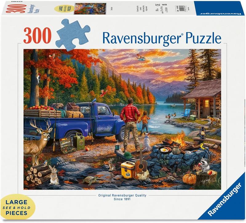Casse-tête Ravensburger - Coucher de soleil sur le lac - 300 pièces