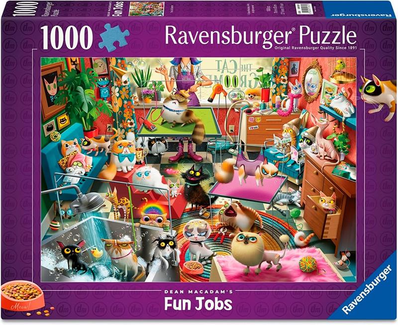 Casse-tête Ravensburger - La toiletteuse de chats - 1000 pièces