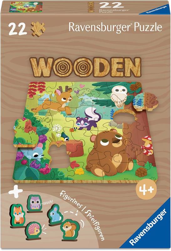 Casse-tête en bois Ravensburger - Les animaux de la forêt - 22 pièces