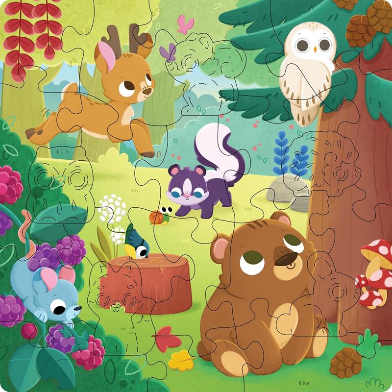 Casse-tête en bois Ravensburger - Les animaux de la forêt - 22 pièces