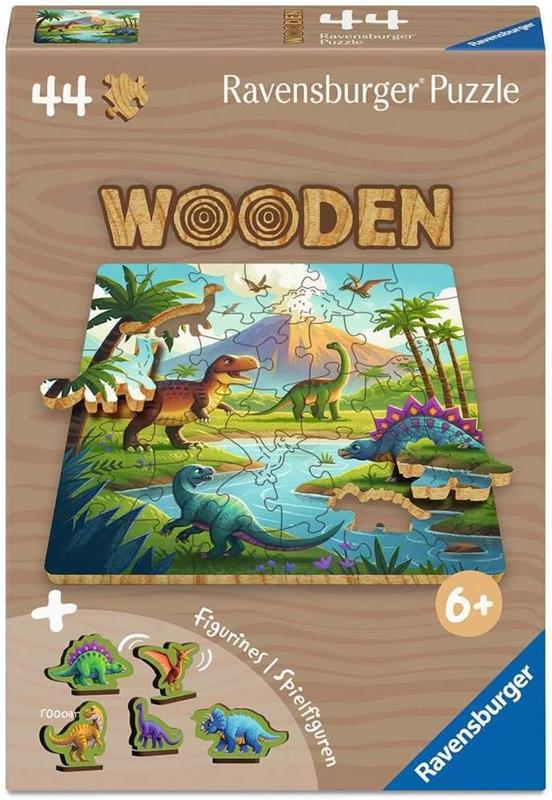 Casse-tête en bois Ravensburger - Les dinosaures - 44 pièces