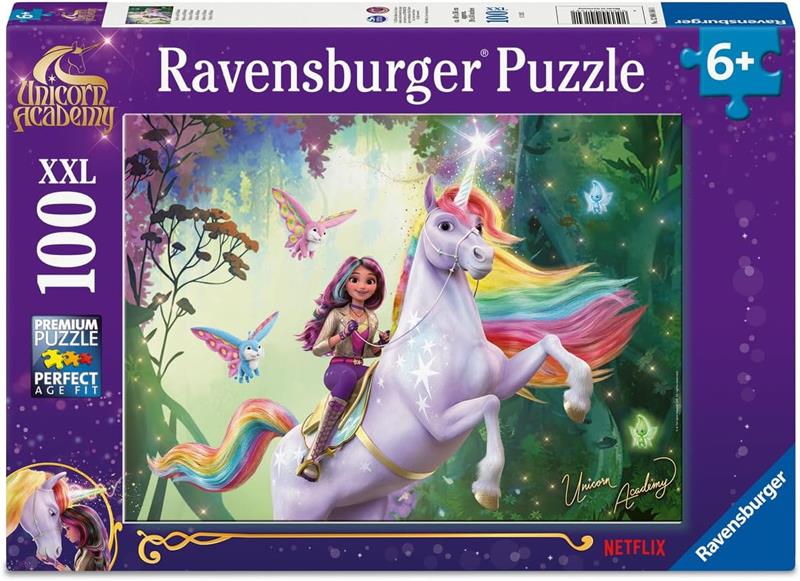 Ravensburger Puzzle – Unicorn Academy: Sophia and Wildstar – 100 XXL Pieces