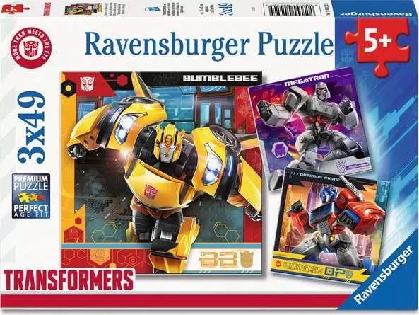 Casse-tête Ravensburger - Les Transformers - 3 x 49 pièces