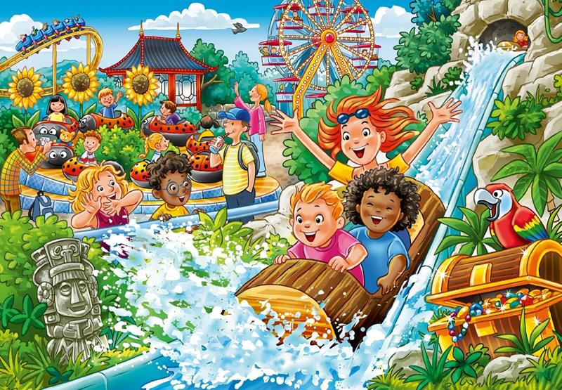 Casse-tête Ravensburger - Parc d'attraction - 2 x 24 pièces