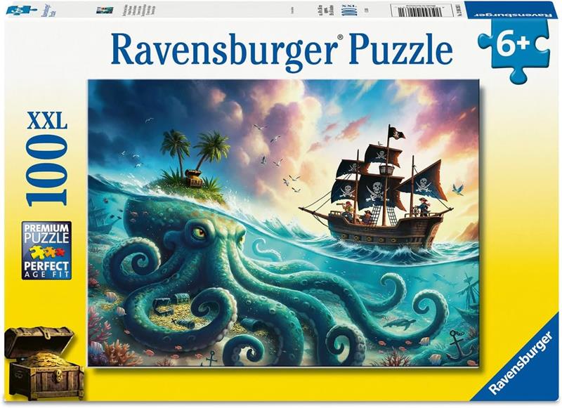 Ravensburger Puzzle – Kraken’s Treasure – 100 XXL Pieces
