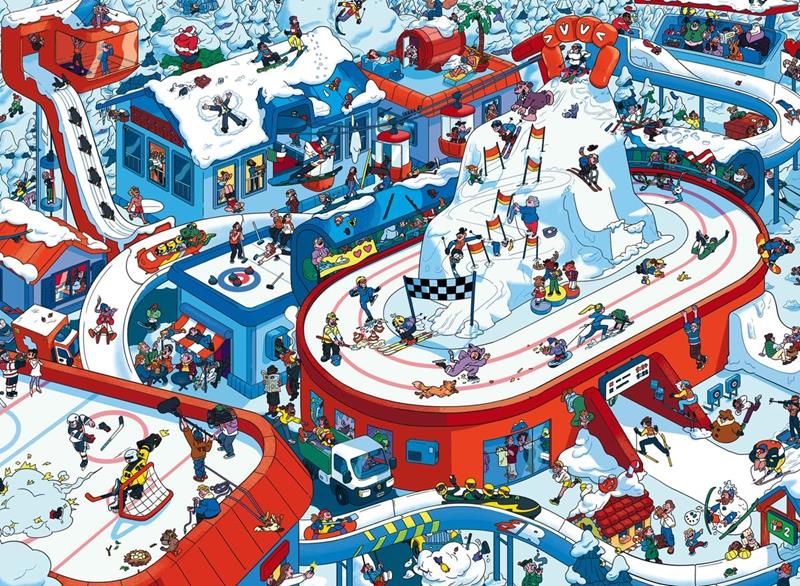 Casse-tête Ravensburger - Sport d'hiver - 200 pièces XXL