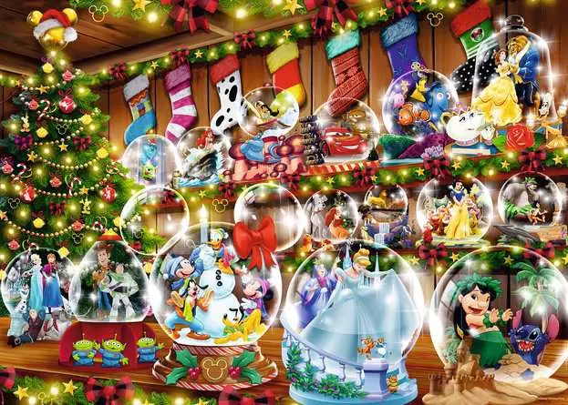 Casse-tête Ravensburger - Boules à neige Disney - 1000 pièces