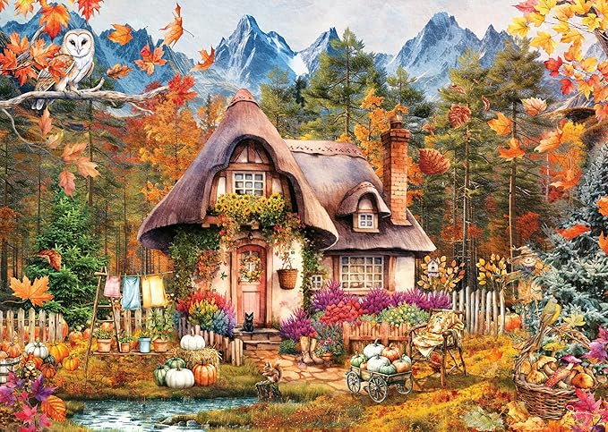 Casse-tête Ravensburger – Cottage de citrouilles – 1000 pièces