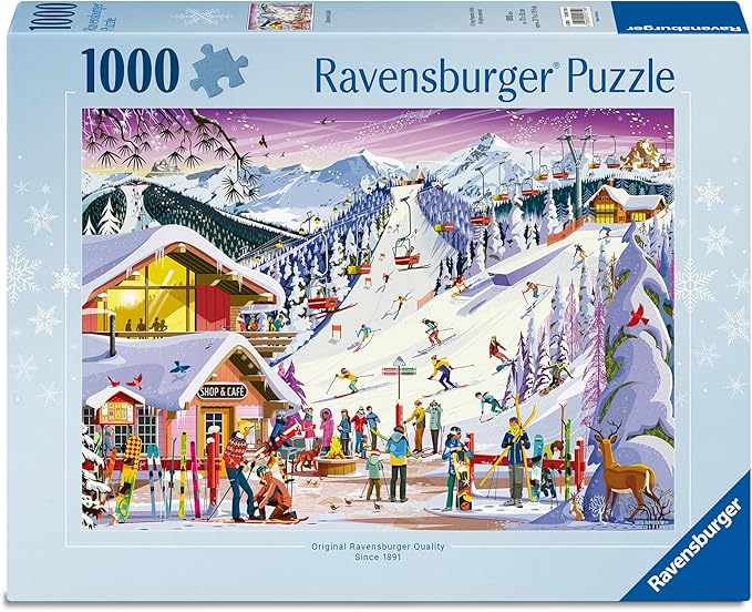 Casse-tête Ravensburger - Greg Paprocki : Esprit de Noël au pied des pistes – 1000 pièces