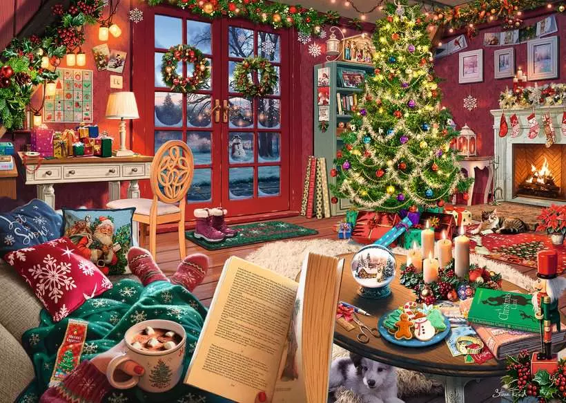 Casse-tête Ravensburger – Retraite de Noël Douillette – 500 pièces