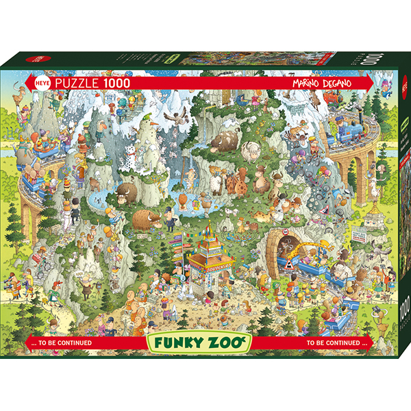 Casse-tête Heye - Habitat Himalayen, Funky zoo - 1000 pièces