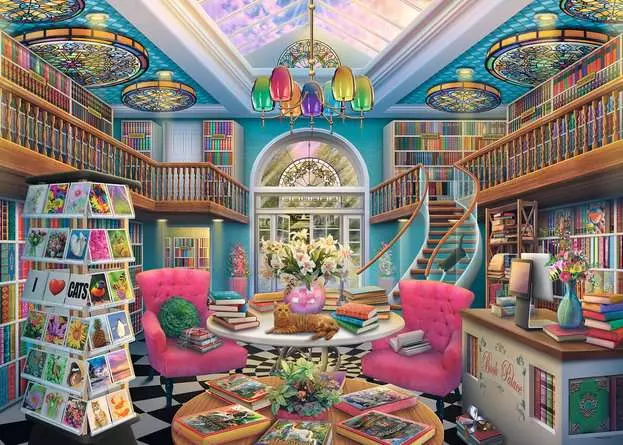 Casse-tête Ravensburger - Le palais du livre - 1000 pièces