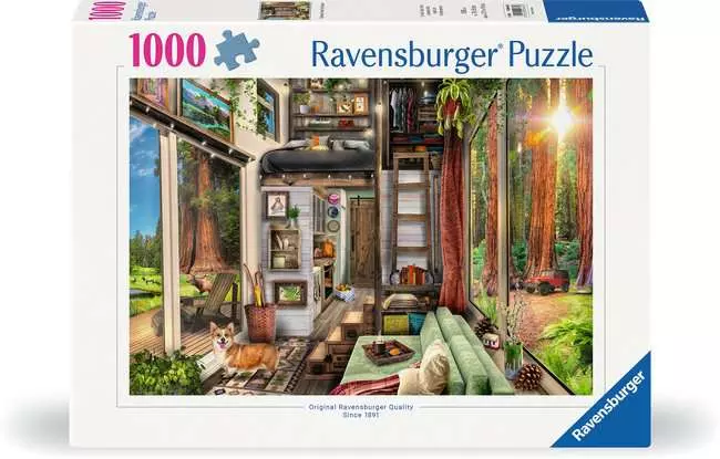 Casse-tête Ravensburger - La mini maison dans la forêt de Redwood - 1000 pièces
