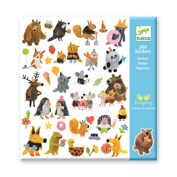Autocollants Djeco - Fluffy Friends