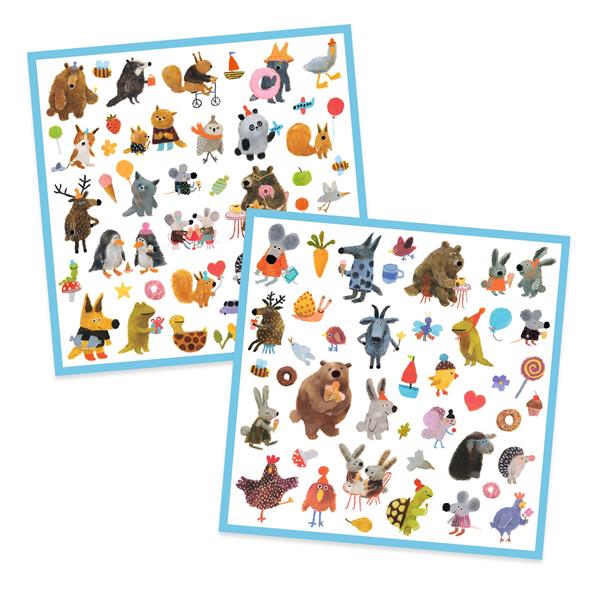 Autocollants Djeco - Fluffy Friends