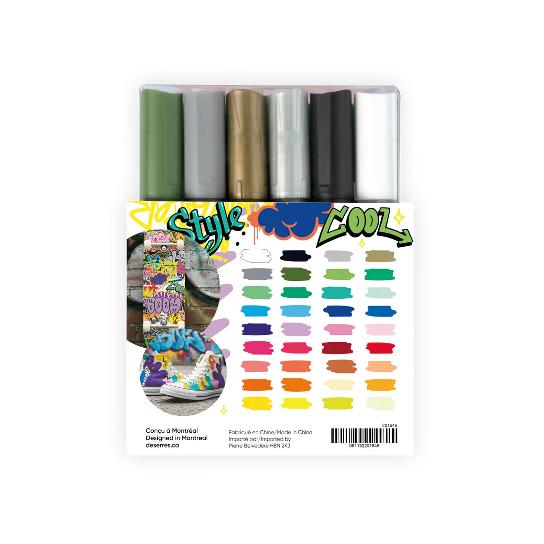 DeSerres 2 mm Acrylic Markers - 36 Markers