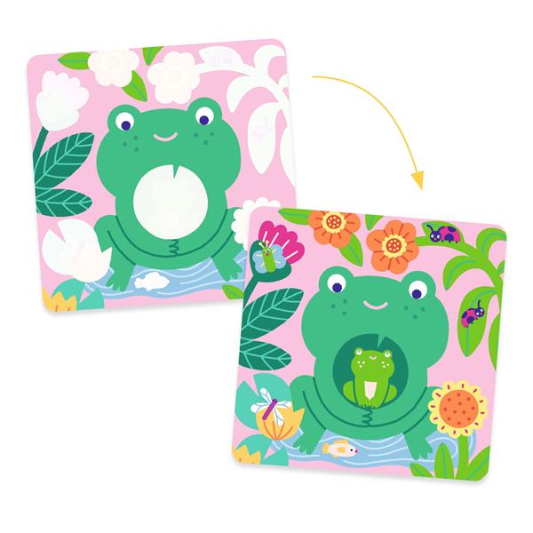 Djeco Magic coloring : Peekaboo! Garden Baby Animals