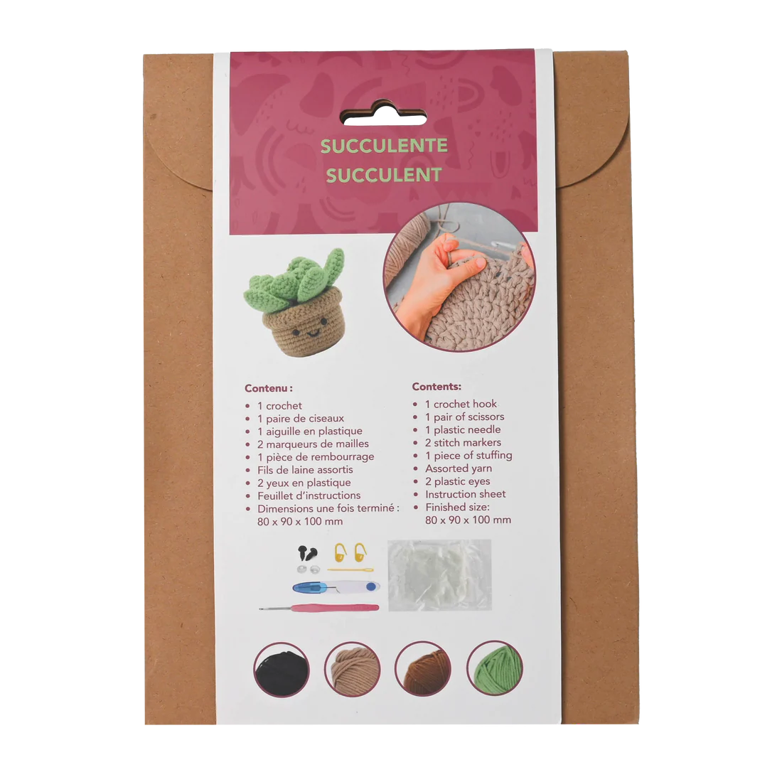 Kit DIY crochet - Succulente