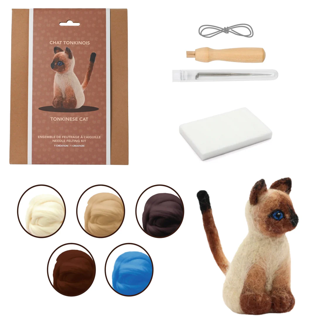 Kit DIY crochet - Chat Tonkinois