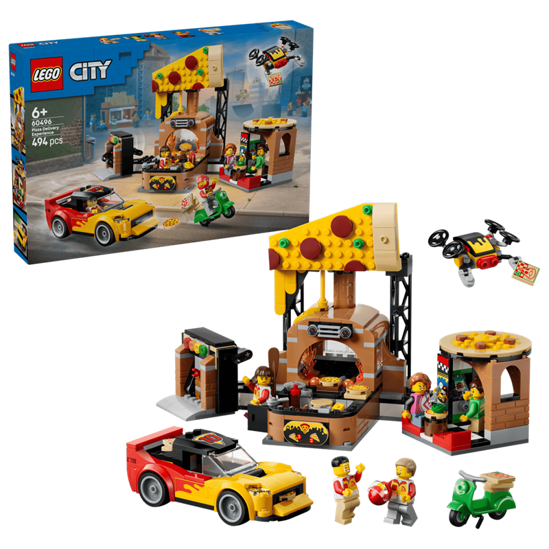LEGO City - La pizzeria et ses véhicules de livraison