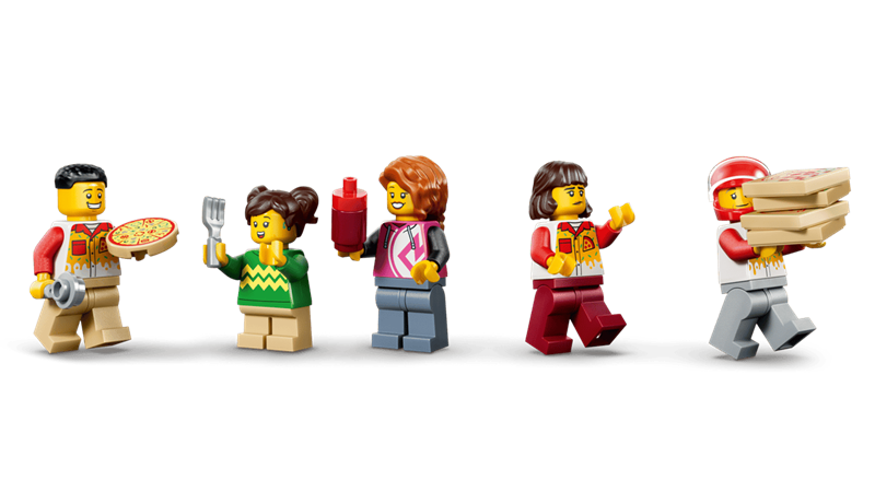 LEGO City - La pizzeria et ses véhicules de livraison