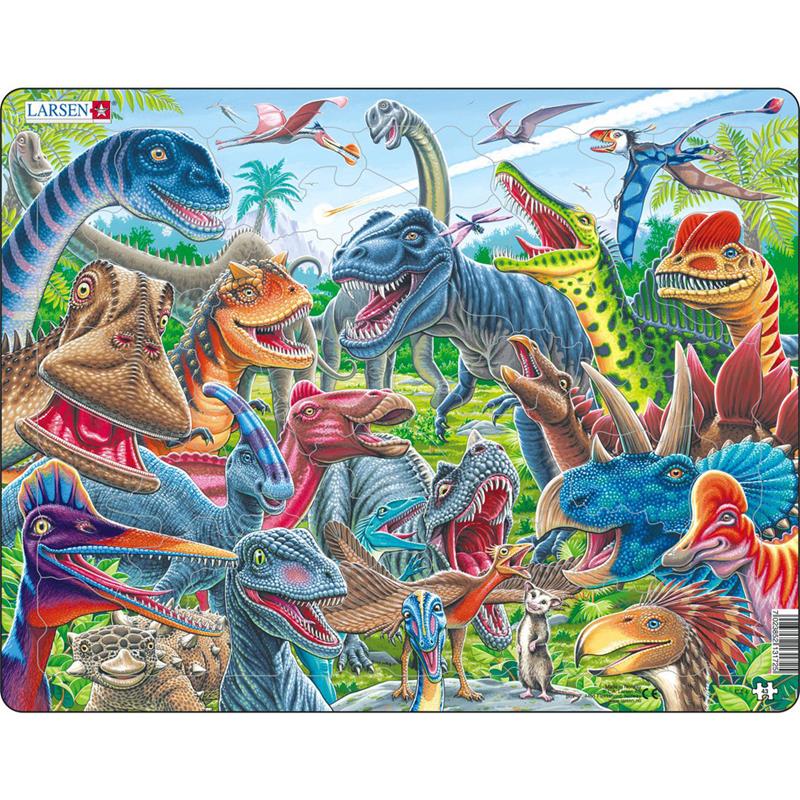 Casse-tête Larsen - Dinosaures joyeux - 43 pièces