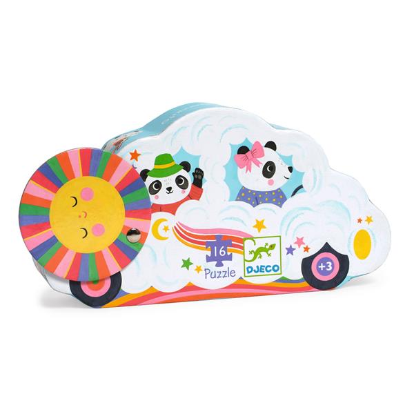 Casse-tête Djeco Puzzle silhouette - Voiture nuage - 16 pièces