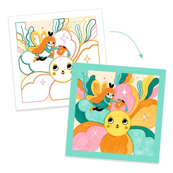 Cartes à peindre Djeco - Jardin Féérique