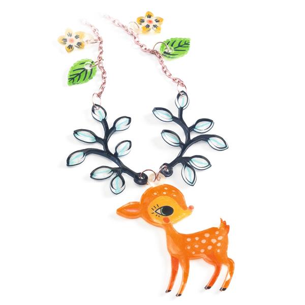 DIY Djeco - Bijoux en plastique magique : Le faon et l'oiseau