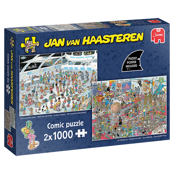 Jan Van Haasteren Puzzle – Give us some space & All dressed up – 2x1000 Pieces