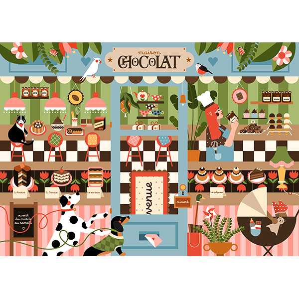 Casse-tête Holiyay - Maison chocolat de Didilanoli - 1000 pièces